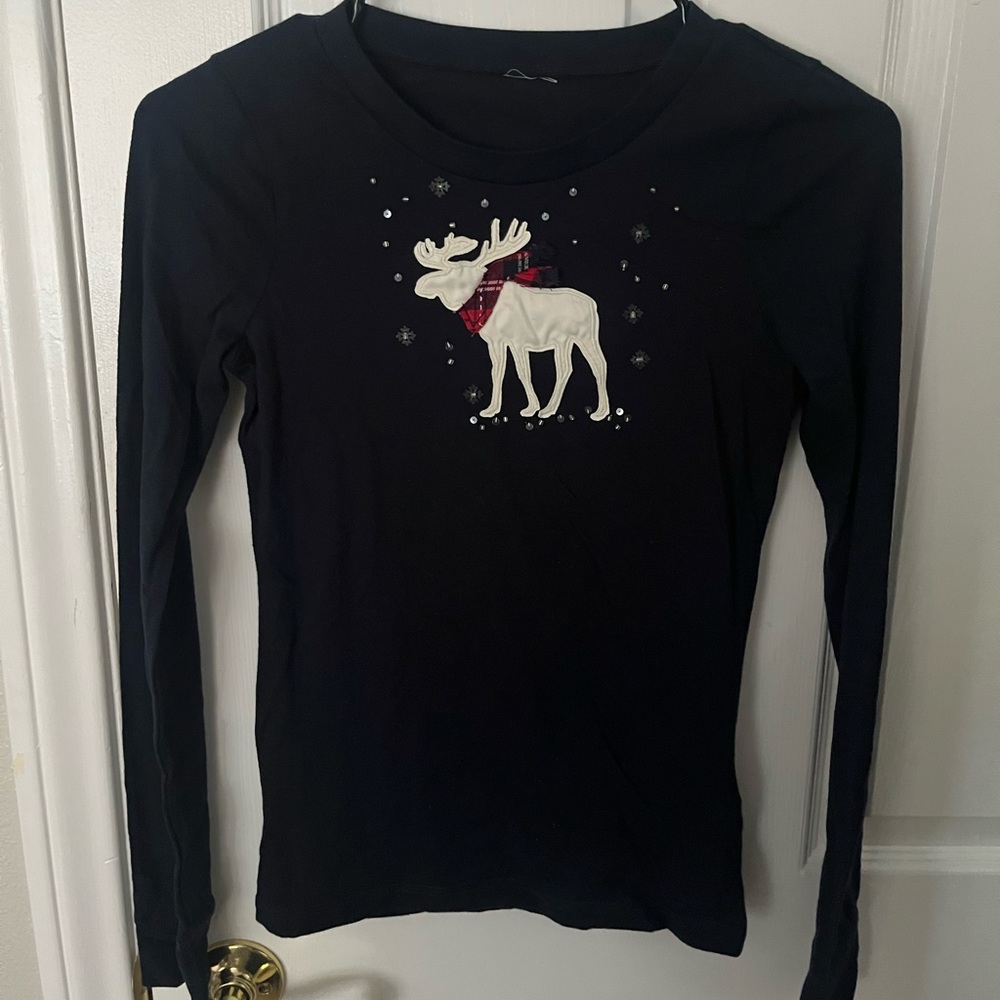 Abercrombie Kids Long-sleeve Winter Moose Shirt